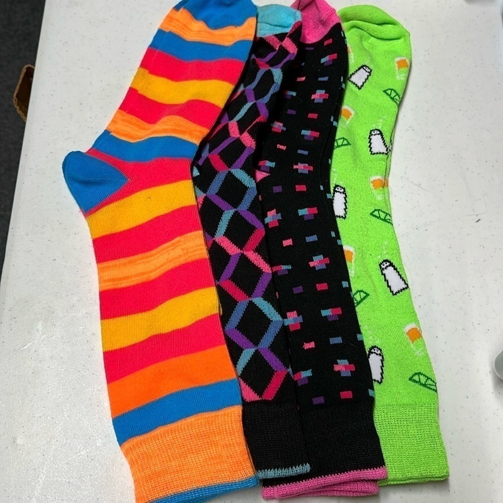 Novelty Socks Bundle Unisex 4 Pair Socks
